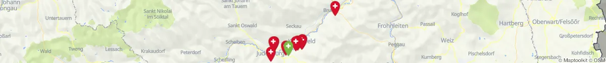 Kartenansicht für Apotheken-Notdienste in der Nähe von Kobenz (Murtal, Steiermark)